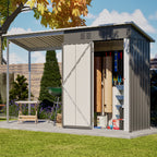 Durable 5x3ft Galvanized Steel Shed & Gazebo Combo — product image 1