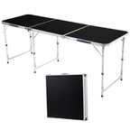 6ft Aluminum Alloy Folding Table Black — product image 1