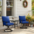 Patio Chair Cushions Set of 2 with Seat & Backrest, Fade Resistant Seat Replacement Cushion Set, Navy Blue — product image 3