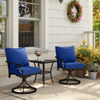 Patio Chair Cushions Set of 2 with Seat & Backrest, Fade Resistant Seat Replacement Cushion Set, Navy Blue — product image 3
