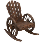 Wooden Rocking Chair — Adirondack Rocker Chair with Slatted Design and Oversized Back — product image 1