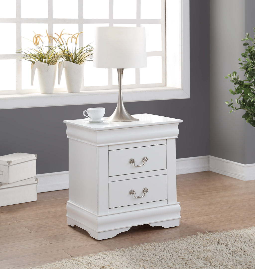 Louis Philippe White Finish Nightstand — product image 1