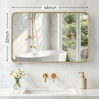 Wall Mirror With Rectangular Metal Frame — product image 2