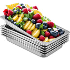 6 Pack Steam Table Pans 20.9 X 12.8 X 2.6 Inch Deep Steam Table Pan Full Size 8.5L Deep Food Container Stainless Steel Oven Tray Hotel Pans Anti-Jam Steam Table Food Pan — product image 2