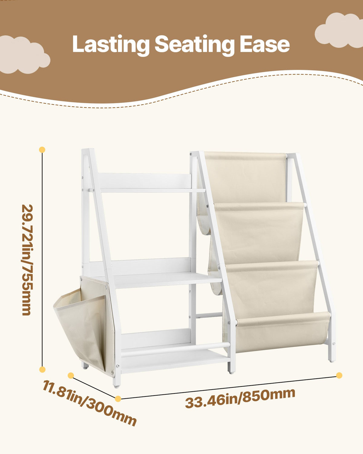 3-Tier Kids Bookshelf — Toy Storage Organizer for Toddler — product image 2