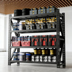 5000LBS Industrial Shelving For Warehouse, Heavy Duty Metal Adjustable Garage Shelves  69 H X 71 W X 23.7 D  5000LBS Storage Unit, Black — product image 1