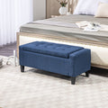 Upholstered Storage Ottoman Bench — Button Tufted Ottoman with Hidden Storage — product image 2