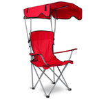 1Pc Foldable Camping Chair With Canopy Cup Holder 330LBS Max Load Folded As A Carry Bag Fedex Shipping — product image 3