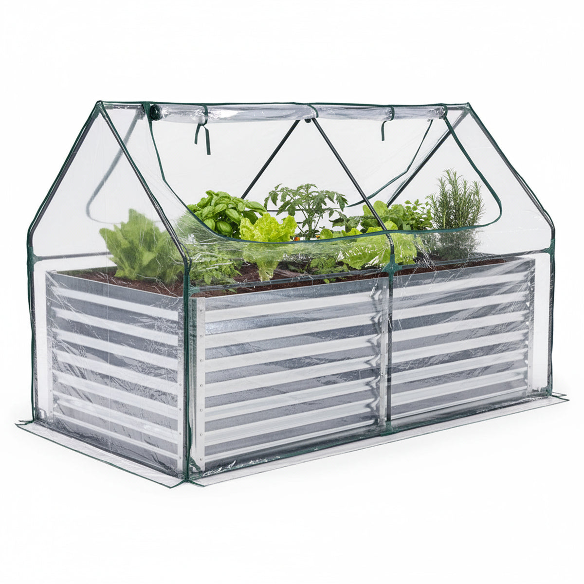 Greenhouse, With 2 Zipper Doors And Waterproof UV Protection, Suitable For Flowers, Vegetables And Herbs, Transparent — product image 1
