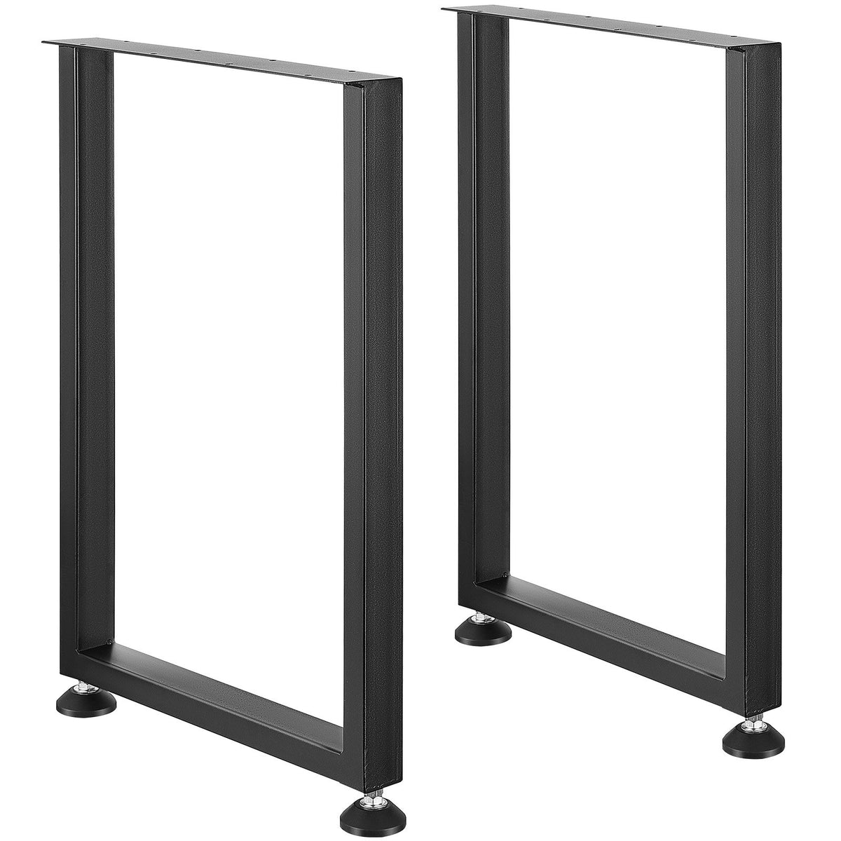 28 Inch Adjustable Furniture Legs, Square Reinforced Steel Office Table Legs Set Of 2 For DIY, Max Load 1000 Lbs Heavy Duty Desk Legs, Quick Instalation & Rich Accessories Legs Black — product image 3