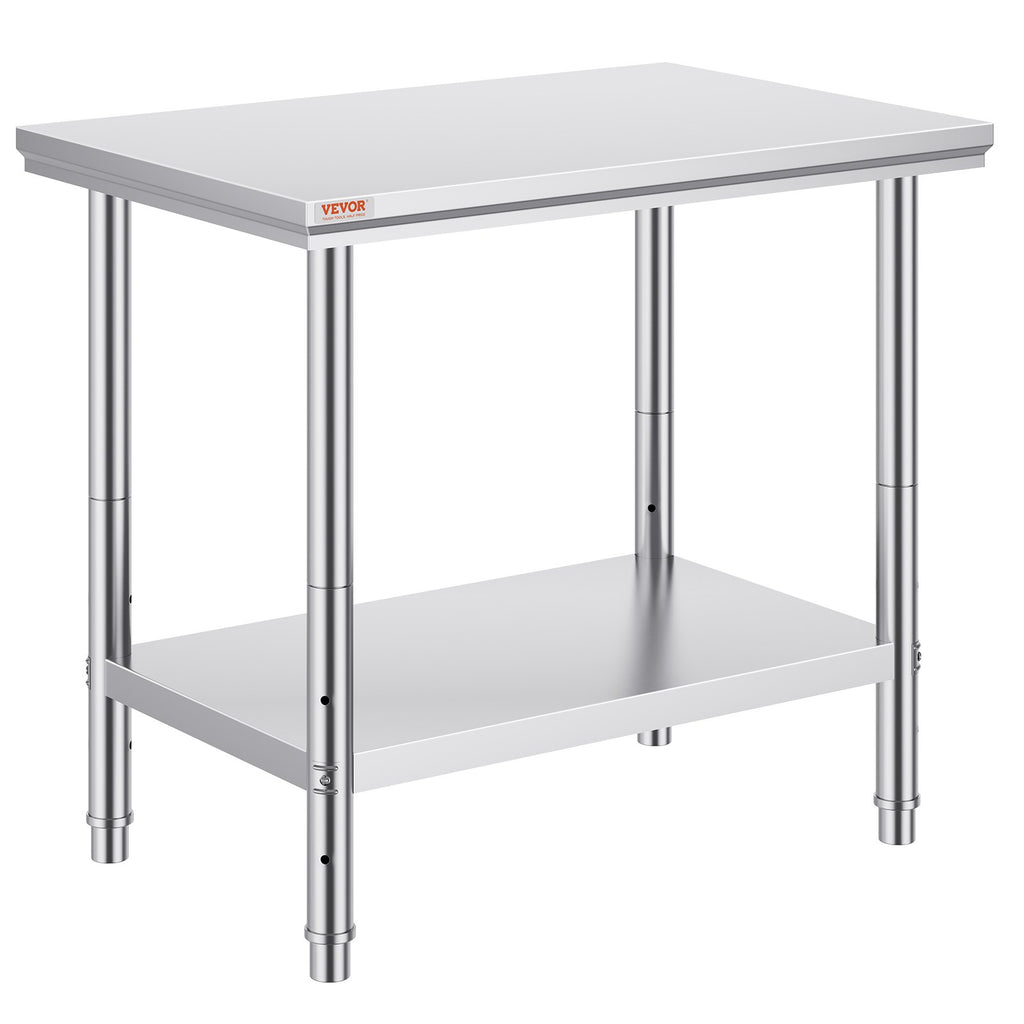 Stainless Steel Prep Table — 35 X 24 X 31 Inch — product image 2