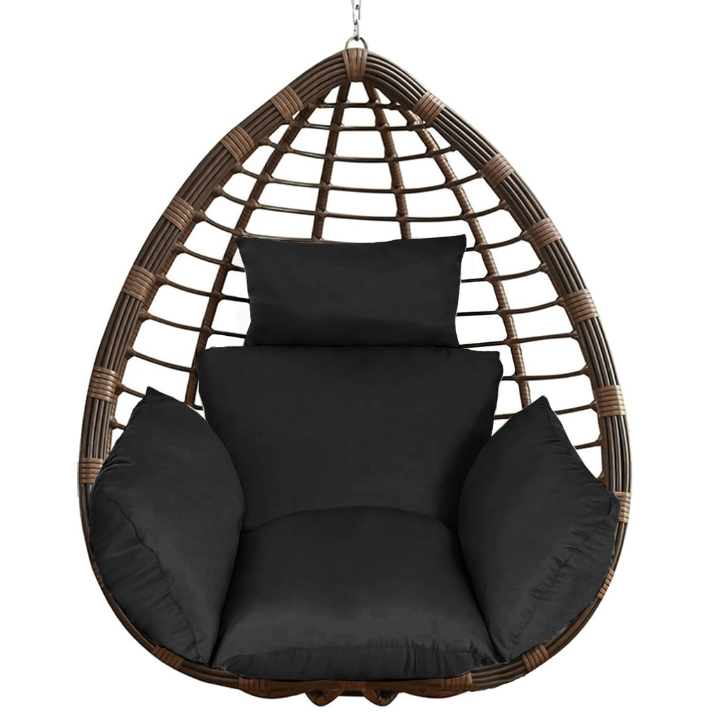 1Pc Egg Chair Cushion Hanging Basket Seat Cushion Thicken Soft Egg Swing Chair Pad Hanging Egg Chair Cushion With Headrest — product image 1