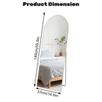 Gold arched full-length mirror — view 3