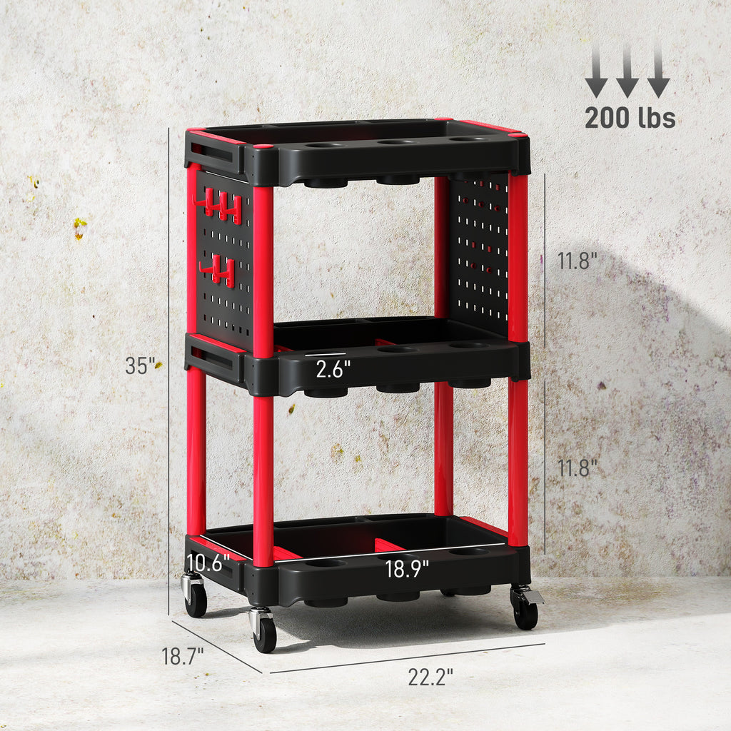 3-Tier Rolling Tool Cart — Workshop — product image 3