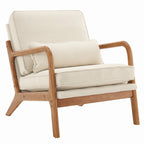 [same Code: 16753613]oak Armrest Oak Upholstered Single Lounge Chair Indoor Lounge — product image 2