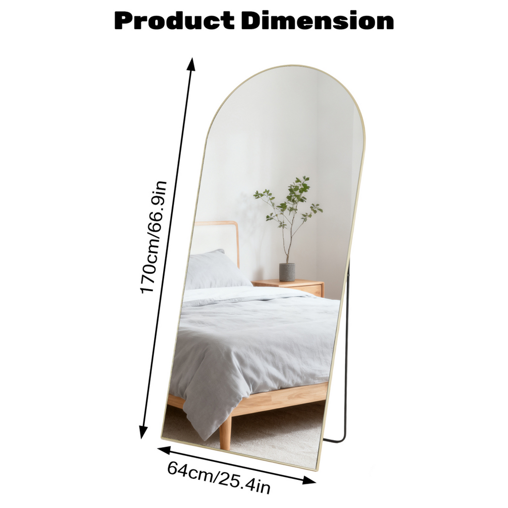 Rectangle Full Length Mirror, Full Body Standing Mirror Floor Mirrors — product image 3