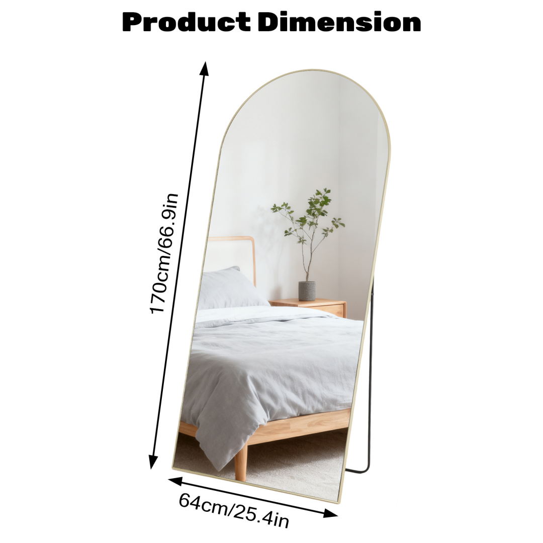 Rectangle Full Length Mirror, Full Body Standing Mirror Floor Mirrors — product image 3