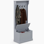 Entryway Hall Tree with Coat Rack and Sitting Bench — Mudroom Bench with Storage — product image 1