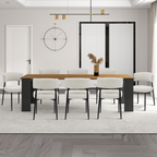 Modern Dining Chairs Set of 4 — Upholstered Dining Chairs with Curved Backrest — product image 3