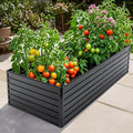 Metal Raised Garden Bed Outdoor 7.2x3.6x2 FT Galvanized Raised Garden Bed Kit,Vegetable Boxes-Rectangle Metal Flower Box,Large Planter Raised Beds Outdoor Garden For Planting,Fruit,Herb-Black — product image 1