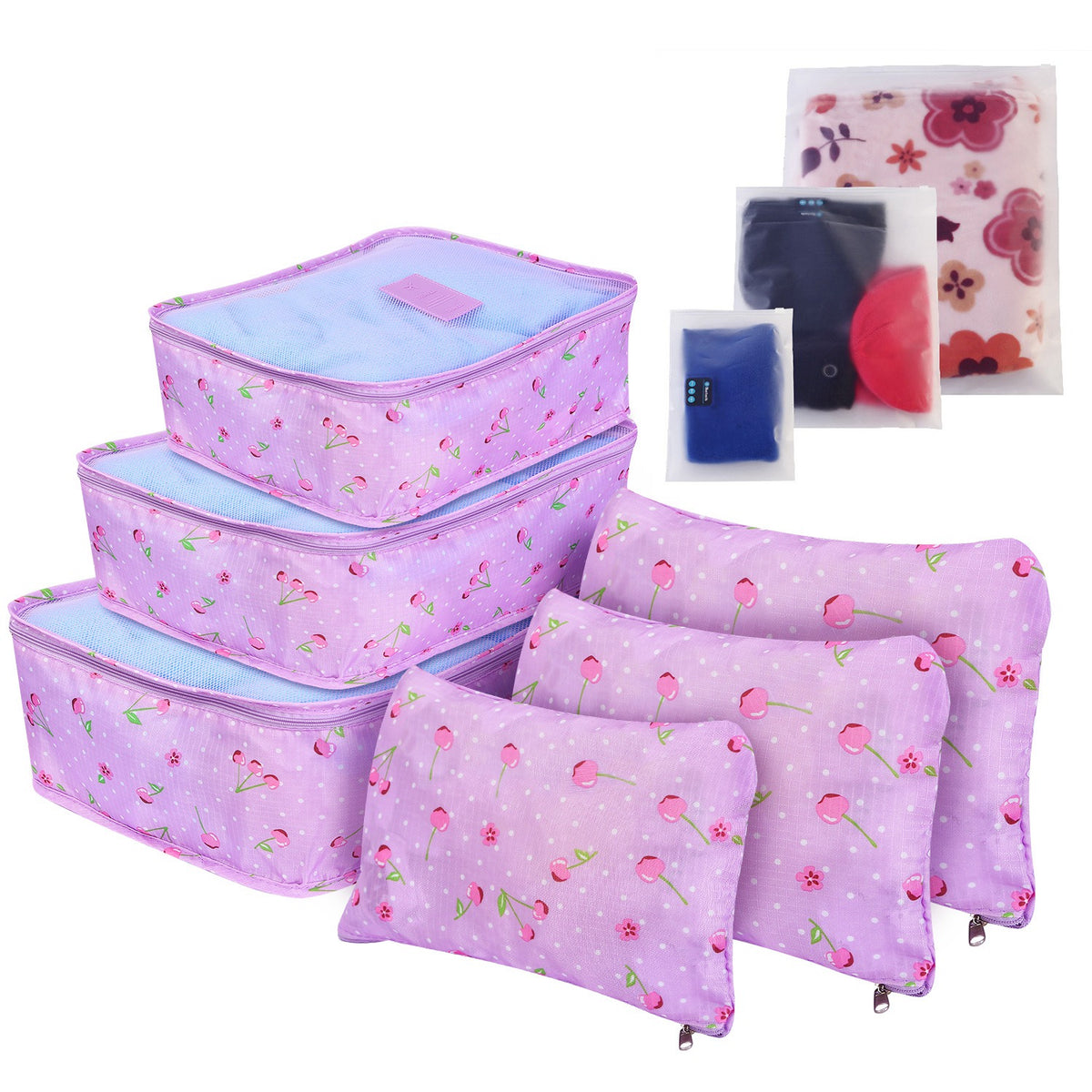 9Pcs Per Set Clothes Storage Bags Water-Resistant Travel Luggage Organizer Clothing Packing Cubes For Blouse Hosiery Stocking Underwear — product image 3