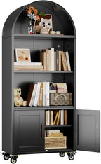 Metal Arched Bookcase with Wheels — product image 1