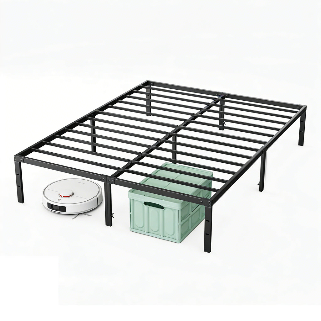 Sturdy And Durable Metal Base Frame, Noiseless Sturdy Steel Crossbars, Under-bed Storage Space, No Need For Box Springs — product image 1