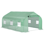 11.5 X 10 X 6.5 Outdoor Portable Walk-in Tunnel Greenhouse with Windows-Deep Green — product image 1