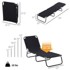 Folding Chaise Lounge Pool Chairs — Steel Frame for Beach — product image 3