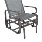  Outdoor Patio Glider Rocker, Metal High-Back Chair for Outdoor Use - Gray — product image 3