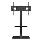 TV Stand Mount, Swivel Tall TV Stand For 32 To 65 Inch TVs, Height Adjustable Portable Floor TV Stand With Tempered Glass Base For Bedroom, Living Room — product image 3