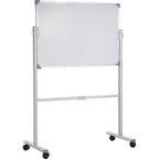Mobile Magnetic Whiteboard, 36 X 24 Inch, Double Sided, 360 Degree Reversible Rolling Dry Erase Board, Height Adjustable With Aluminum Frame And Lockable Swivel Wheels, For Office School Home — product image 1
