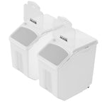 Ingredient Storage Bin, 2 X 15L Dispenser Bin With 2 Measuring Cups, Attachable Casters And Airtight Lid,   Dog Pet Food Storage Container, PP Material Kitchen Rice Cereal Flour Bin — product image 2