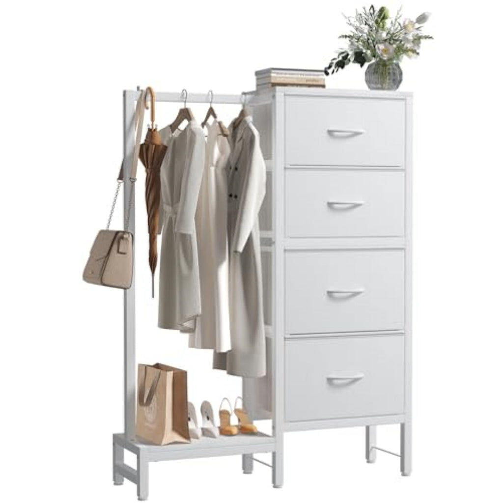 4-in-1 Storage Set, Equipped With Hanging Rack, Clothing Rack, Shoe Rack, Bag Hook And High-level Storage Tower — product image 1