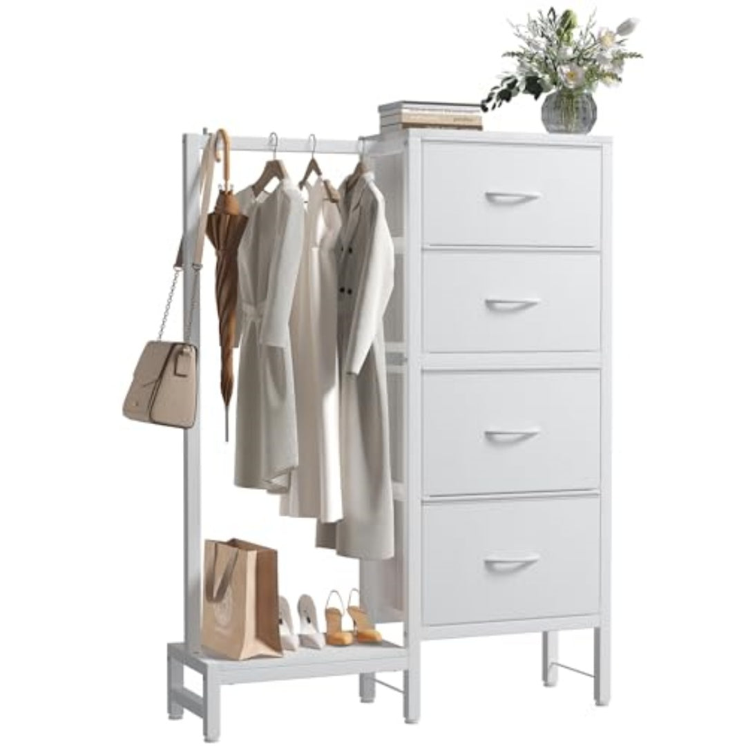4-in-1 Storage Set, Equipped With Hanging Rack, Clothing Rack, Shoe Rack, Bag Hook And High-level Storage Tower — product image 1