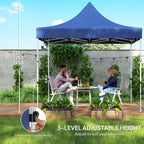 10 x 10 Heavy Duty Pop Up Canopy Tent with Sidewall, UPF50+ Instant Sun Shelter with Storage Pockets, Dark Blue — product image 2