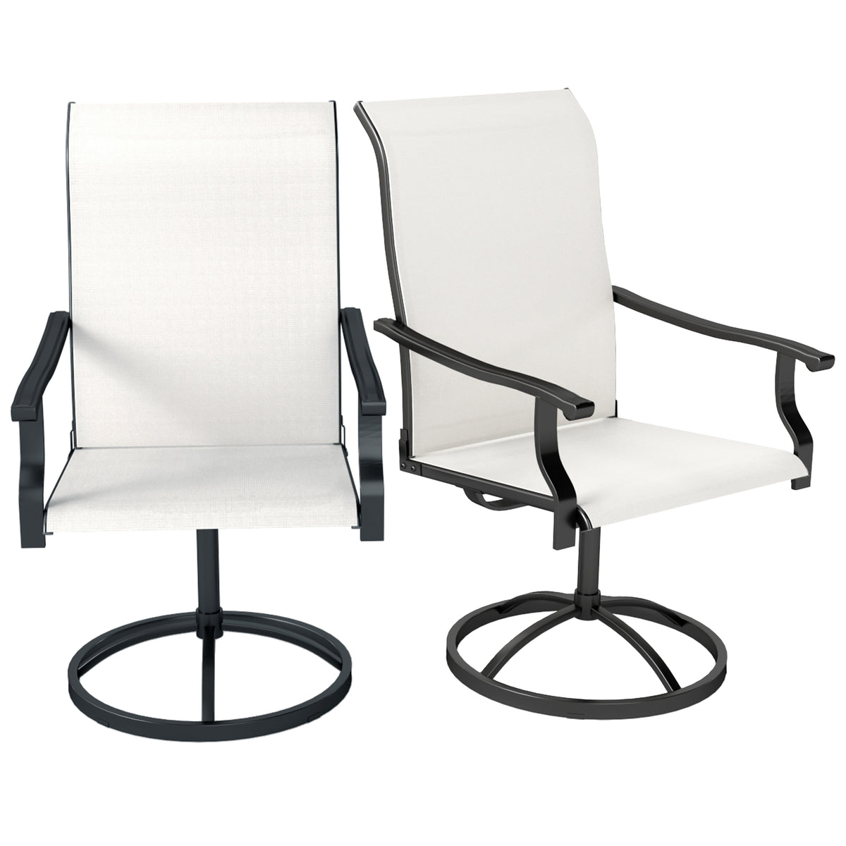 Patio Swivel Chairs Set of 2 — Lawn — product image 1