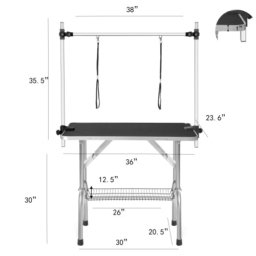 36 Inch Professional Dog Pet Grooming Table Adjustable Heavy Duty Portable — product image 2