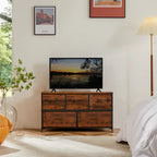 Dresser For Bedroom Storage Drawers Fabric Storage Tower With 5 Drawers, Chest Of Drawers With Fabric Bins — product image 2