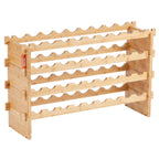 36 Bottle Stackable Modular Wine Rack Bamboo Wood Display Shelf 4-Tier — product image 3