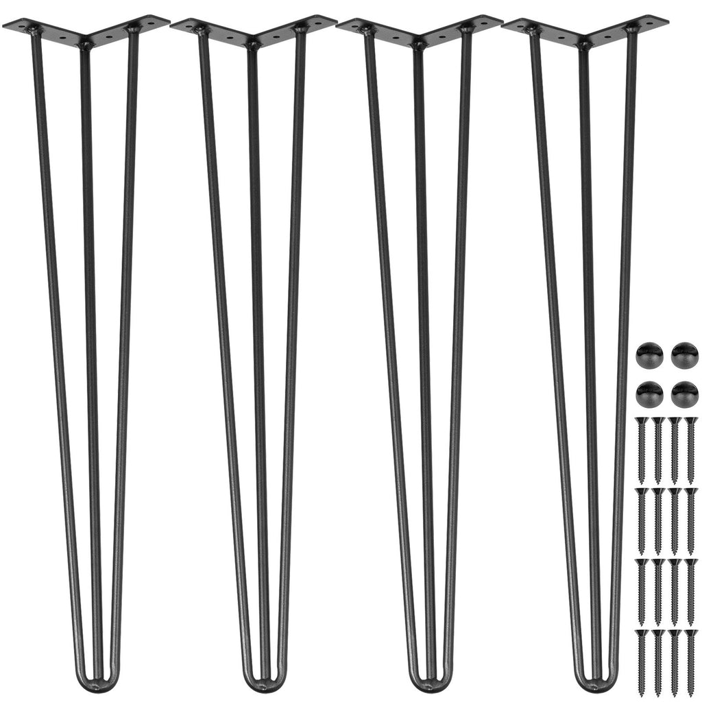 Hairpin Table Legs 28" Black Set of 4 Desk Legs 880lbs Load Capacity (Each 220lbs) Hairpin — image 3