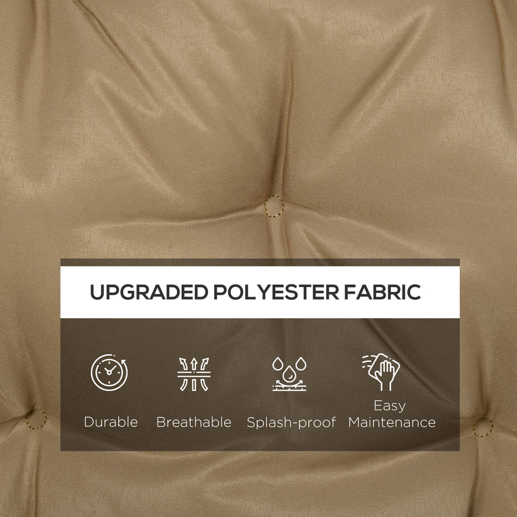 59" x 38" Tufted Bench Cushion for Outdoor Furniture, 3-Seater Replacement for Swing Chair, Patio Sofa/Couch, Khaki — product image 3