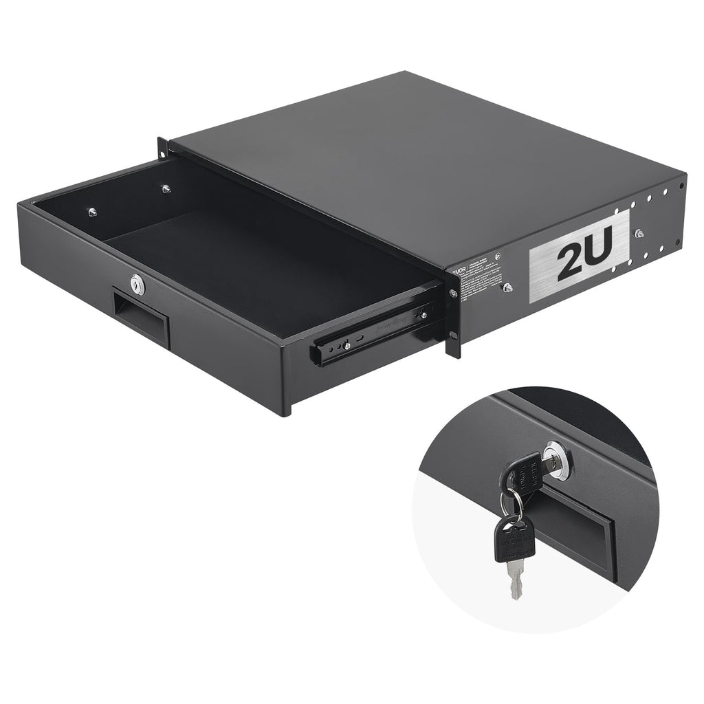 2u Rack Mount Drawer — 50 Lbs Max Load-Bearing — product image 1