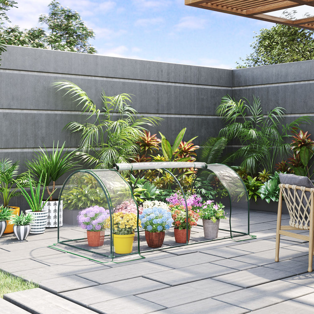 7 L X 3 W X 2.5 H Portable Tunnel Greenhouse for Outdoor Garden Hot House with 4 — product image 2