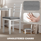 5-Piece Small Kitchen Table Set for 4 — Farmhouse Dining Table Set with Upholstered Chairs — product image 3
