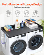 Washer Dryer Countertop, 54" X 27" Wooden Washer And Dryer Countertop, Water-Resistant Laundry Machine Topper Cover With Anti-Slip Pads, For Laundry Room Organization And Storage, Black — product image 3
