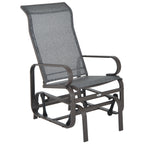  Outdoor Patio Glider Rocker, Metal High-Back Chair for Outdoor Use - Gray — product image 1