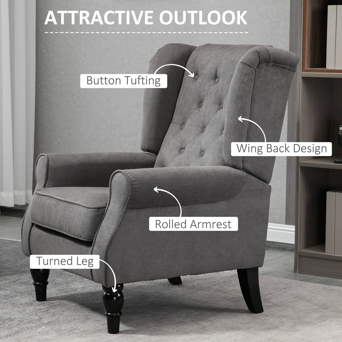 Wingback Accent Chair for Living Room — product image 2