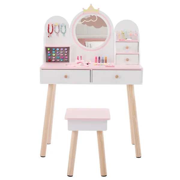 White and Pink Crown Element — MDF + Particleboard + Solid Wood Legs — product image 3