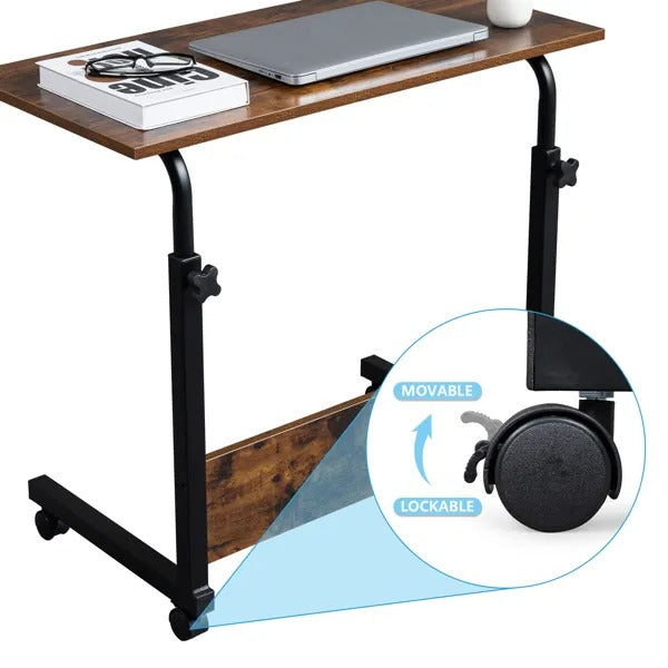 Rolling Height Adjustable P2 15mm Chipboard & Steel Side Table with Baffle — product image 2